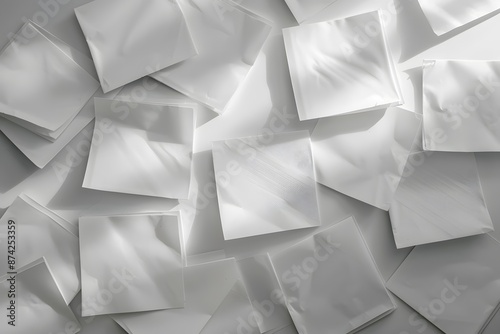 Mockup Showing Paper Napkin Stack with Copy Space for Logo