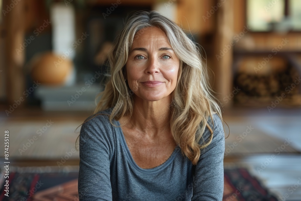 Portrait of a smiling senior woman in a home Portrait of a smiling senior woman in a home
