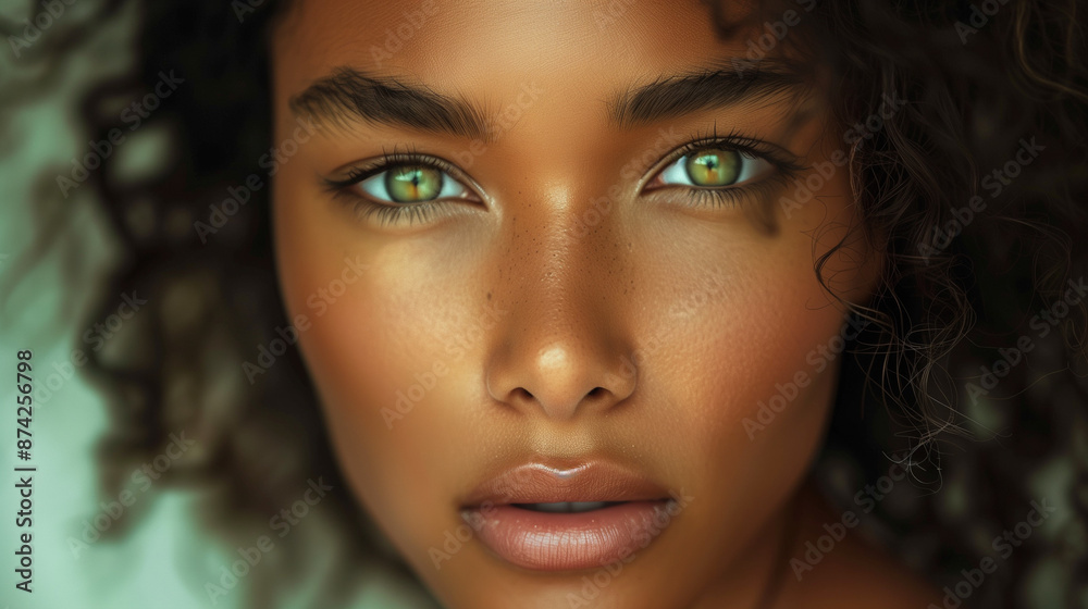 Close up Portrait of a Woman with Beautiful Eyes. Black Mixed Ethnicity (Dominican Republic) Close up Portrait of a Woman with Beautiful Eyes. Black Mixed Ethnicity (Dominican Republic)