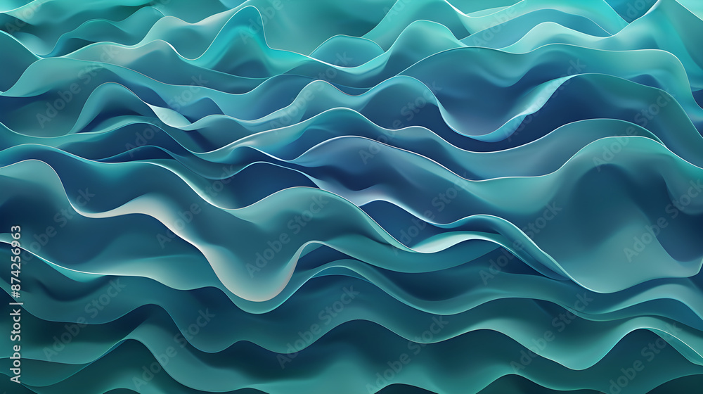 An intricate design of flowing waves in varying shades of calming blue, creating a peaceful scene. An intricate design of flowing waves in varying shades of calming blue, creating a peaceful scene.