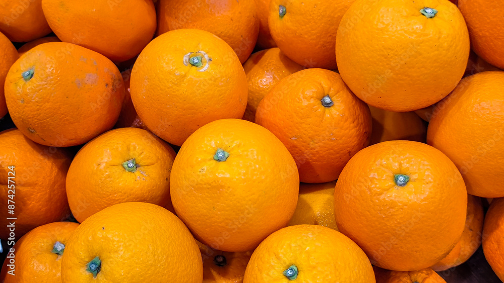 Oranges in the market for the background Oranges in the market for the background