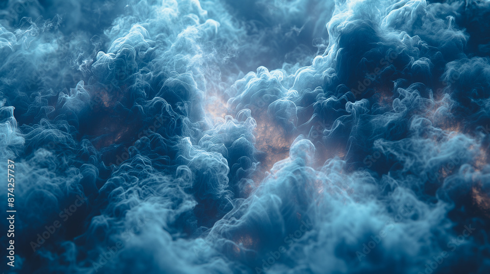 Deep blue sea shimmers under a dramatic, cloud-filled sky Deep blue sea shimmers under a dramatic, cloud-filled sky