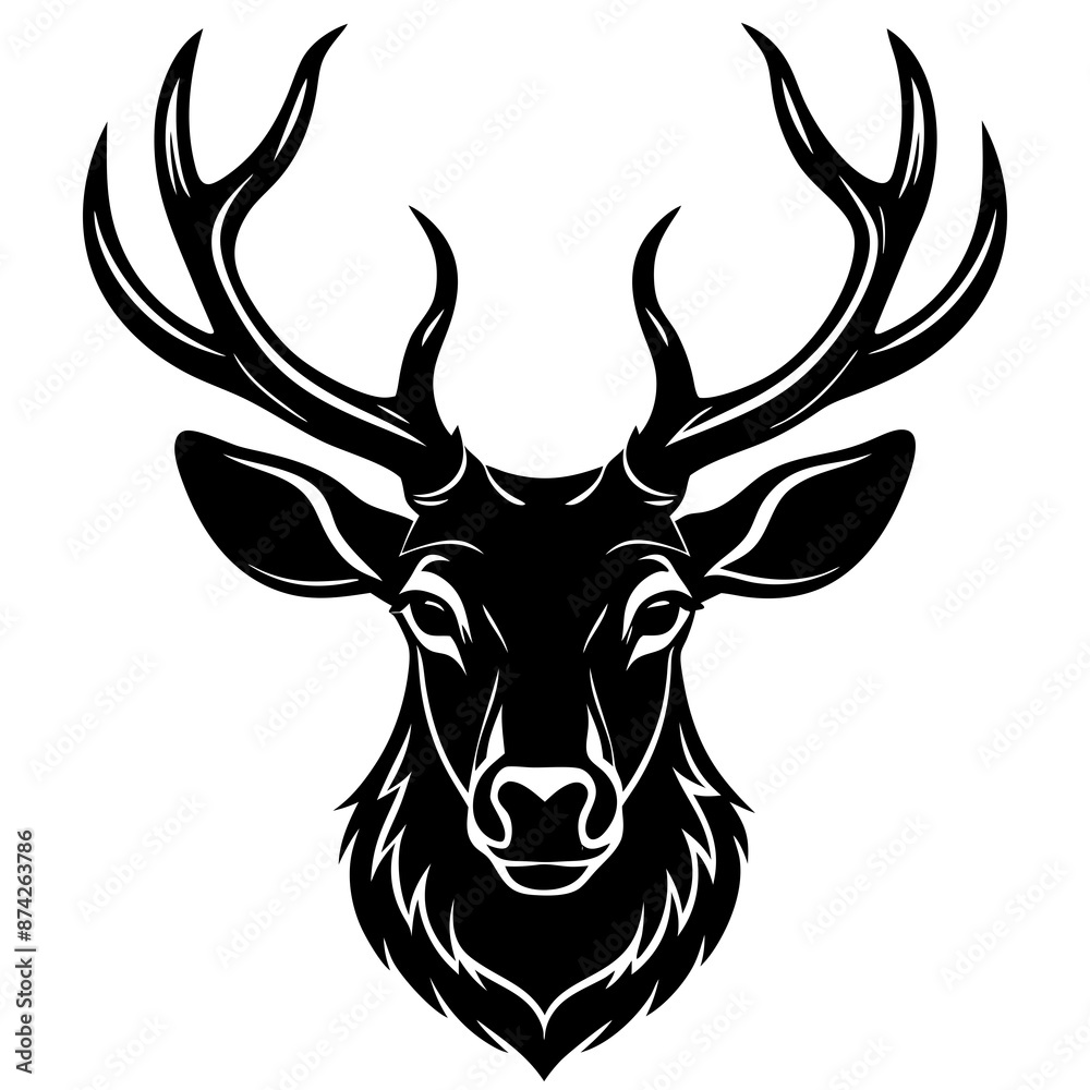 Elk head nice wildlife vector art Elk head nice wildlife vector art