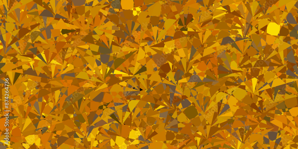 Dark Green, Yellow vector background with polygonal forms. Dark Green, Yellow vector background with polygonal forms.