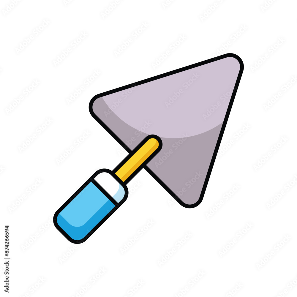 Trowel icon design with white background stock illustration Trowel icon design with white background stock illustration