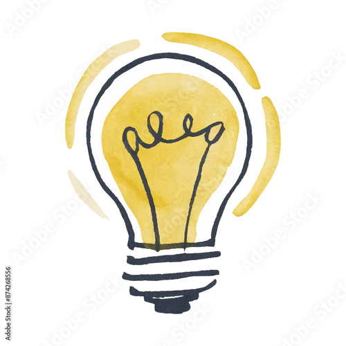watercolor light bulb watercolor drawing