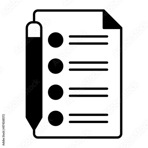 List icon. black fill icon