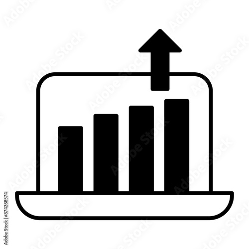 Growth icon. graph going up