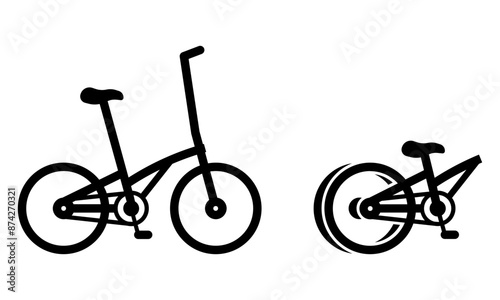Folding bike icons
