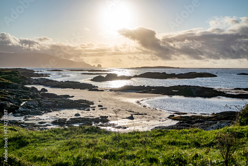 Rosbeg harbour at sunset, County Donegal, Ireland