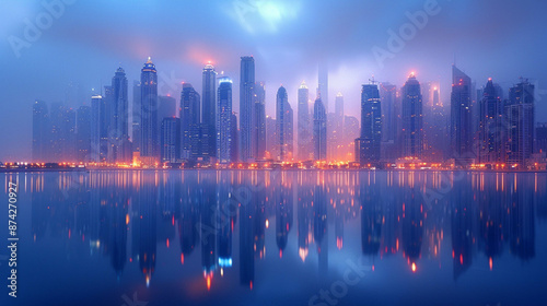  Ultra-Realistic Depictions of the Dubai Marina Skyline: A National Geographic Perspective