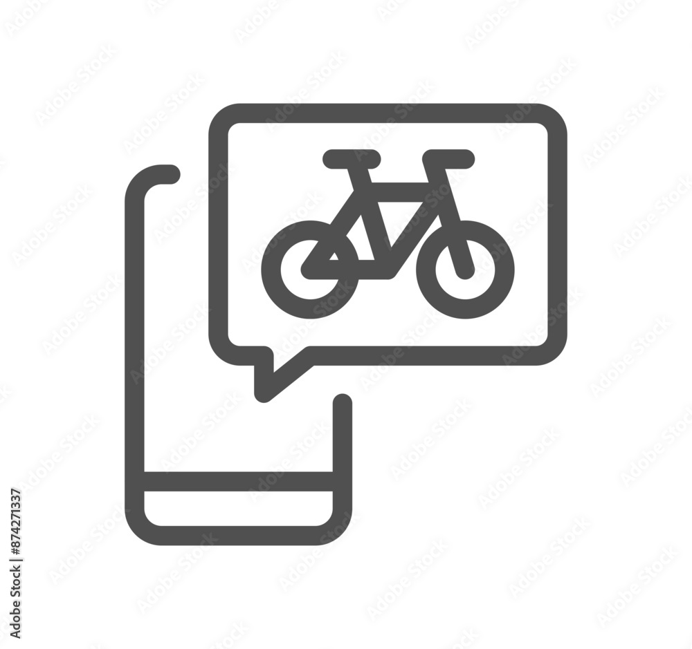 Bicycle and transportation icon outline and linear vector.
Bicycle and transportation icon outline and linear vector.
