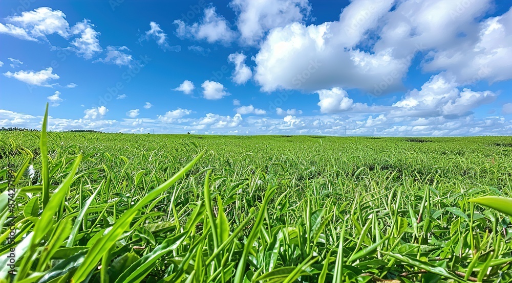 Fototapeta premium green wheat field