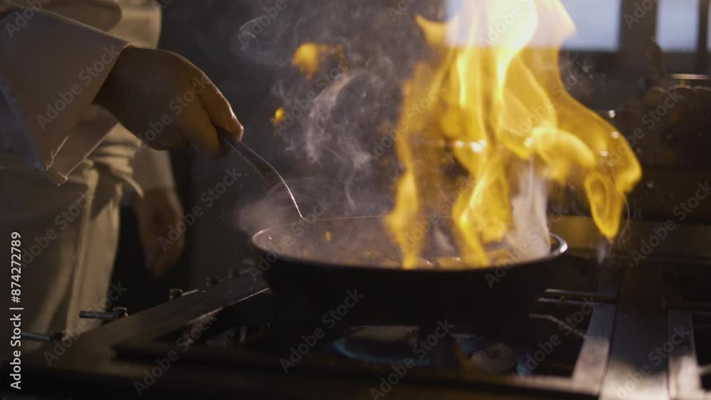 Chef preparing delicious escargot dish