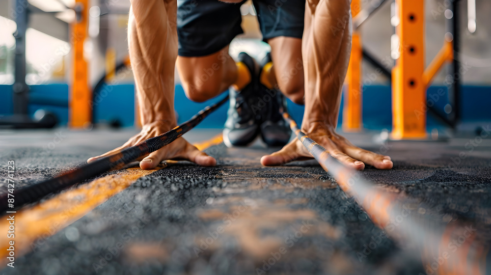 A person doing push-ups on a mat, determined to reach their fitness goals. A person doing push-ups on a mat, determined to reach their fitness goals.