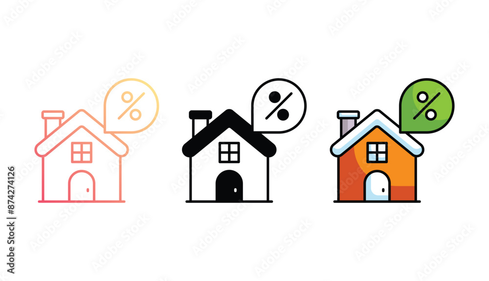 Discount icon design with white background stock illustration Discount icon design with white background stock illustration
