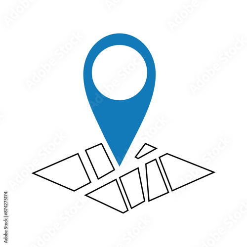 Map location flat vector icon