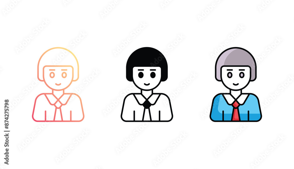 Agent icon design with white background stock illustration Agent icon design with white background stock illustration