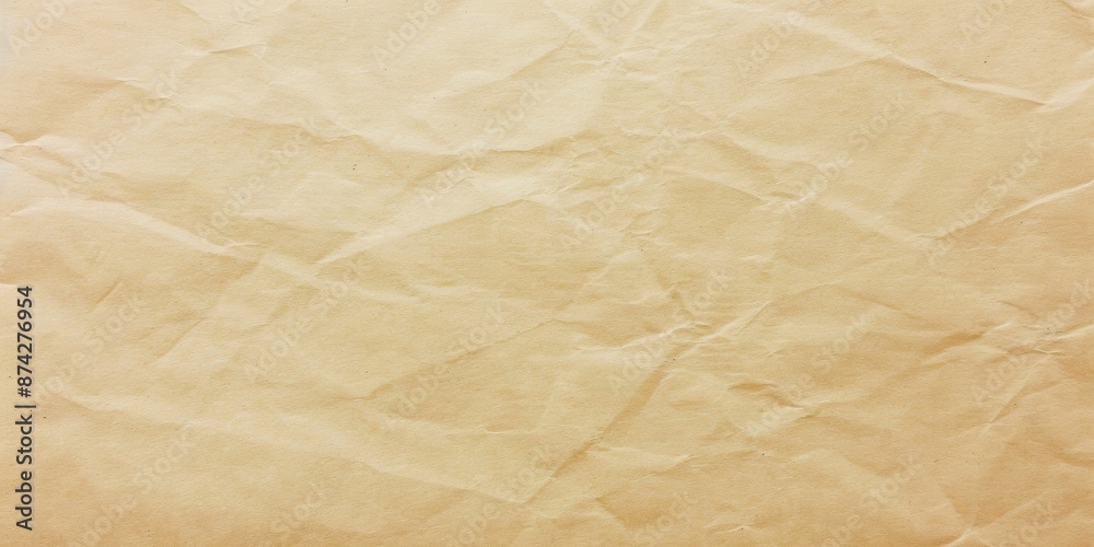 Obraz premium crumpled beige paper texture , copy space concept for wallpaper or background
