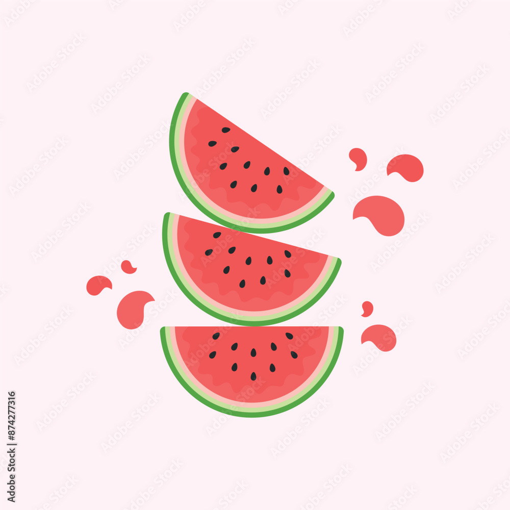 Watermelon vector illustration. Watermelon vector illustration.