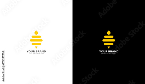 Sweet honey logo. Pure honey icon, abstract, simple, minimalist. Graphic vector illustration design