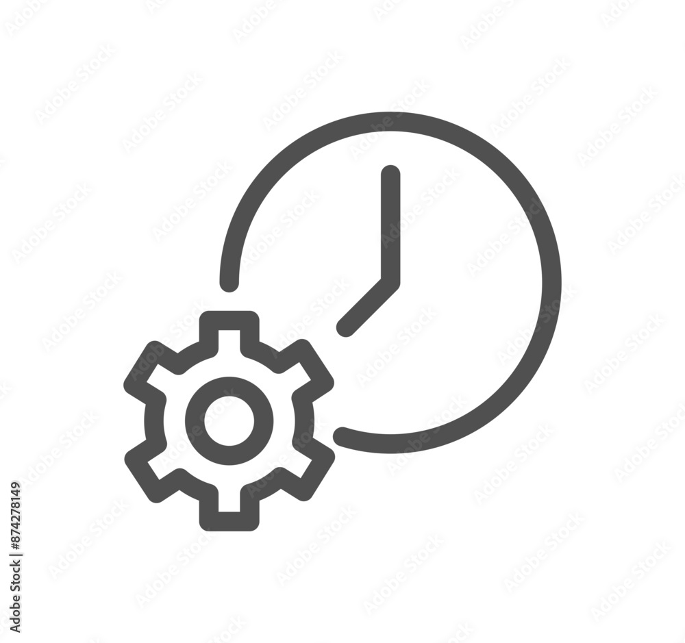 Engineering and gear icon outline and linear vector. Engineering and gear icon outline and linear vector.