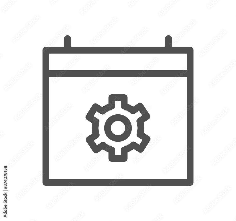 Engineering and gear icon outline and linear vector. Engineering and gear icon outline and linear vector.