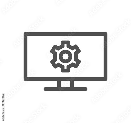 Wallpaper Mural Engineering and gear icon outline and linear vector.	 Torontodigital.ca