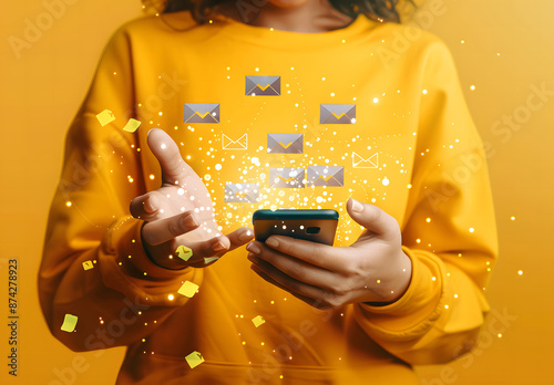 Send bulk documents via email. Direct selling projects in business List of customers who want to send by email. Symbol marketing or newsletter concept design