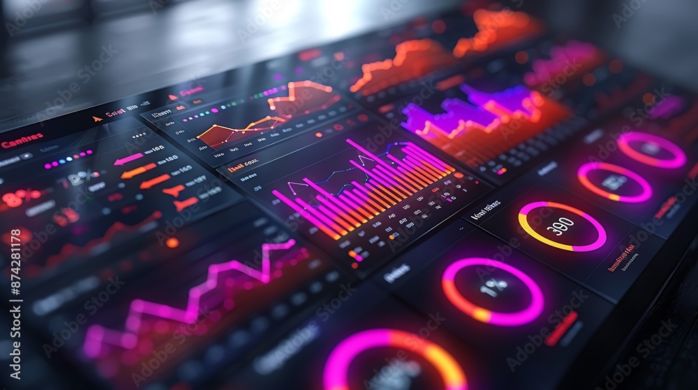 A 3D isometric marketing dashboard with a focus on customer feedback analysis, detailed graphs showing sentiment data, interactive design elements, crisp and clean interface, vivid colors, A 3D isometric marketing dashboard with a focus on customer feedback analysis, detailed graphs showing sentiment data, interactive design elements, crisp and clean interface, vivid colors,