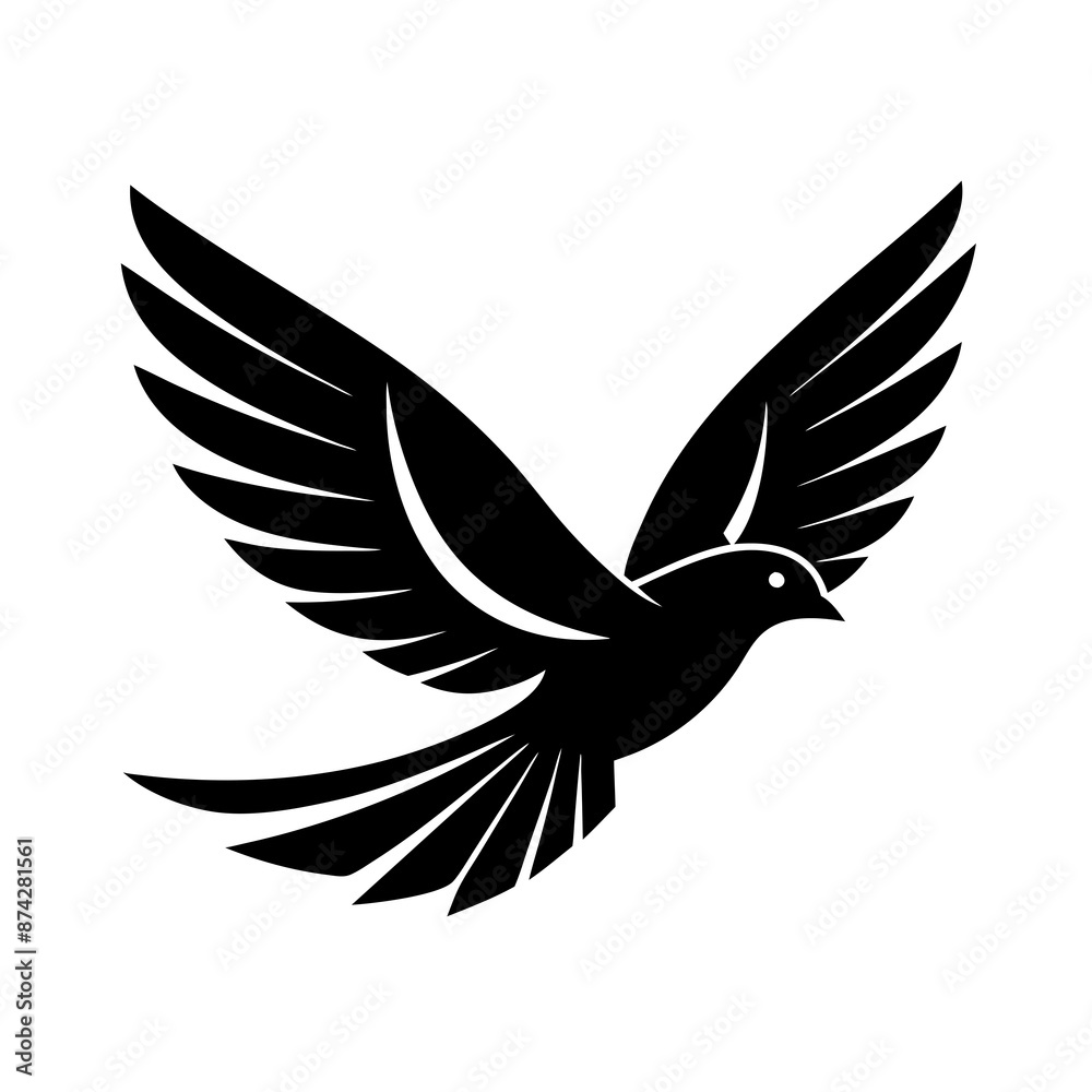 a flying bird logo icons minimal silhouette a flying bird logo icons minimal silhouette