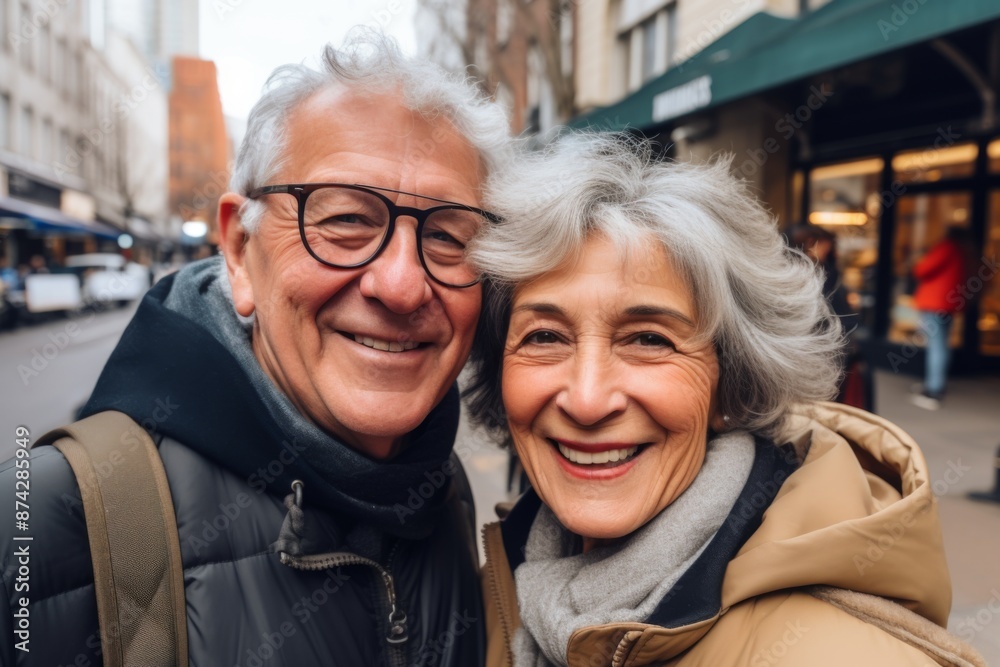 Portrait of a senior couple taking a selfie on vacation Portrait of a senior couple taking a selfie on vacation