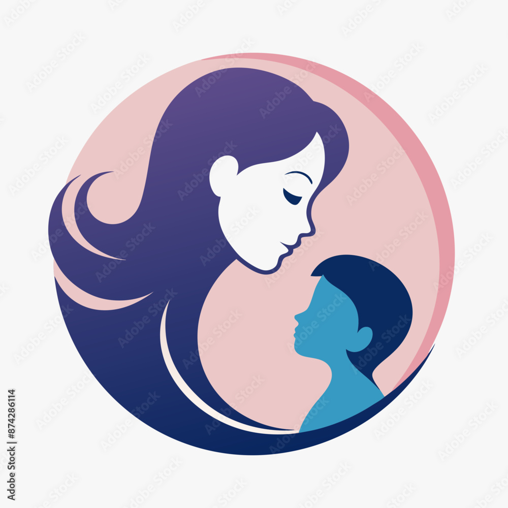 a mother and a little baby are looking at each a mother and a little baby are looking at each