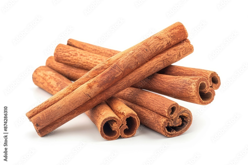 Cinnamon sticks isolated on white background. Cinnamon sticks isolated on white background.