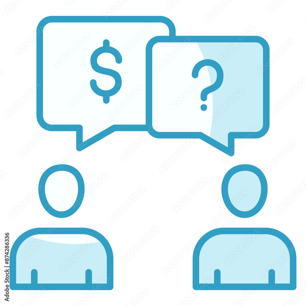 Price Negotiation  Icon Element For Design
