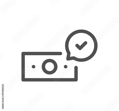 Money and finance icon outline and linear vector.	
