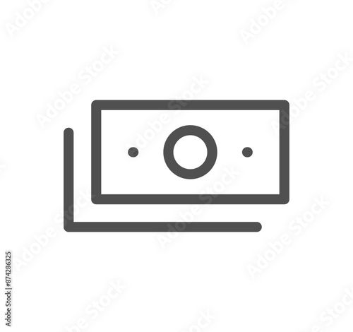 Money and finance icon outline and linear vector.	

