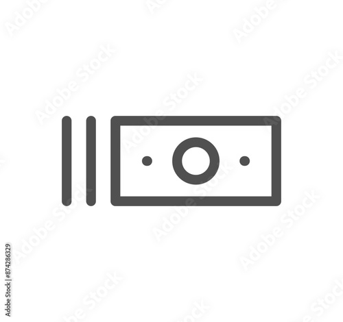 Money and finance icon outline and linear vector.	
