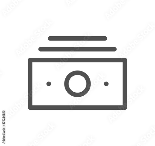 Money and finance icon outline and linear vector.	
