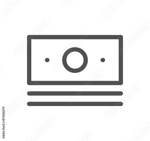 Money and finance icon outline and linear vector.	

