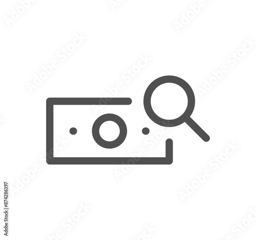 Money and finance icon outline and linear vector.	
