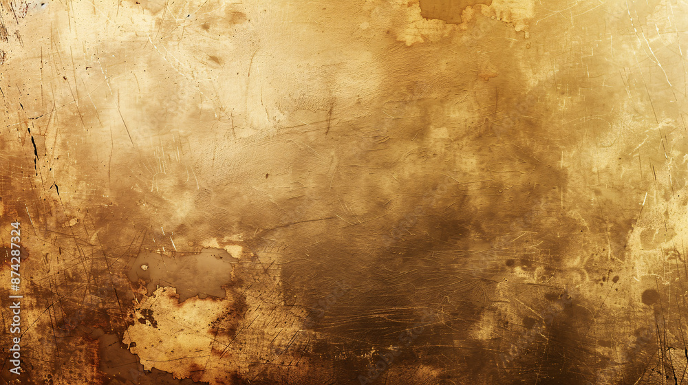 Obraz premium Grunge gold background with stains
