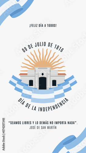 9 de Julio, día de independencia de Argentina, casita de Tucumán