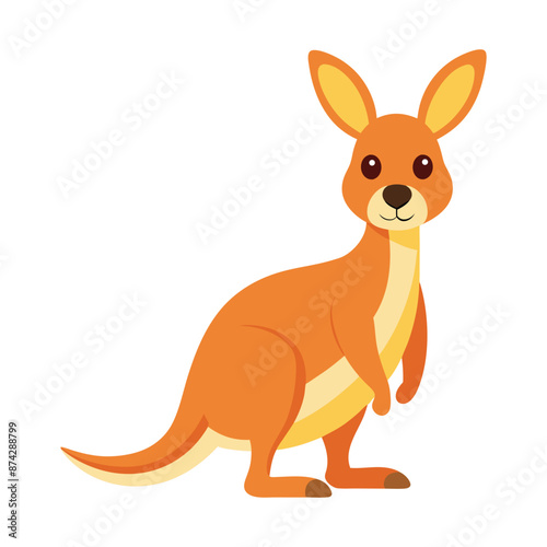 illustration of a kangaroo animal on white © Ismail Hossain