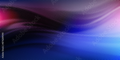 Abstract Waving Particle Technology Background Design. Abstract wave moving dots flow particles, hi-tech and big data background design for brochures,