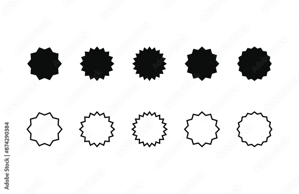 set of icon badge ribbon label banner design template