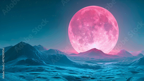 moon and mountains