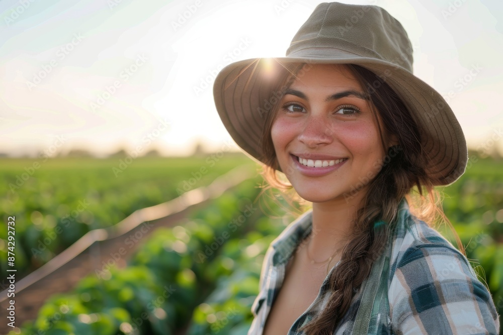 Portrait of a young female farmer on field Portrait of a young female farmer on field
