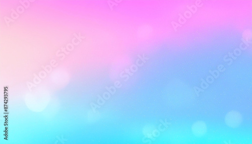 "Enchanting Glow: Abstract Blue & Pink Bokeh Lights Set Dreamy Tone"