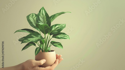 plant in a hand